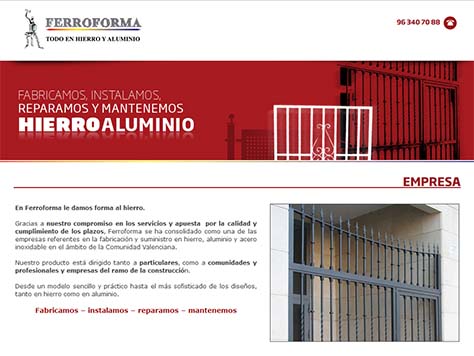 Ferroforma | Fabricación en hierro y aluminio
